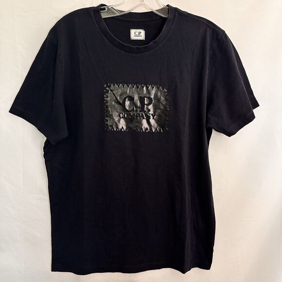 C.P. Company Box Logo T-Shirt Blue Size SMALL Mens - Picture 1 of 7